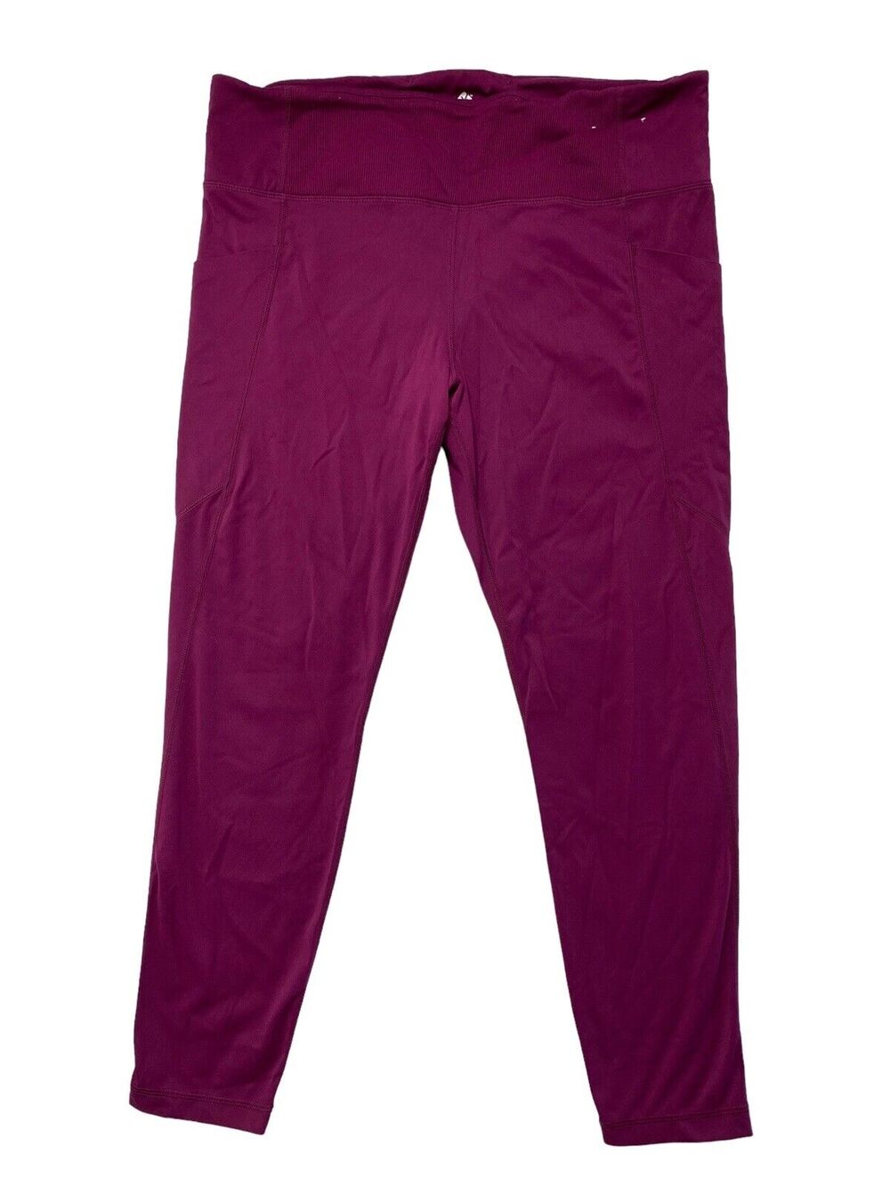 MEMBERS MARK 7/8 Active Pocket Leggings in Velvet Plum Size XL Women #SS-2003